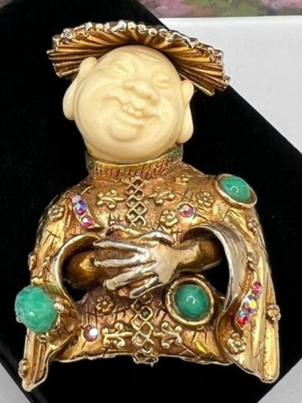 A HAR/Hargo Laughing BUDDA BROOCH. RARE PIECE IN EXCELLENT CONDITION. MAKE OFFER - Picture 10 of 16